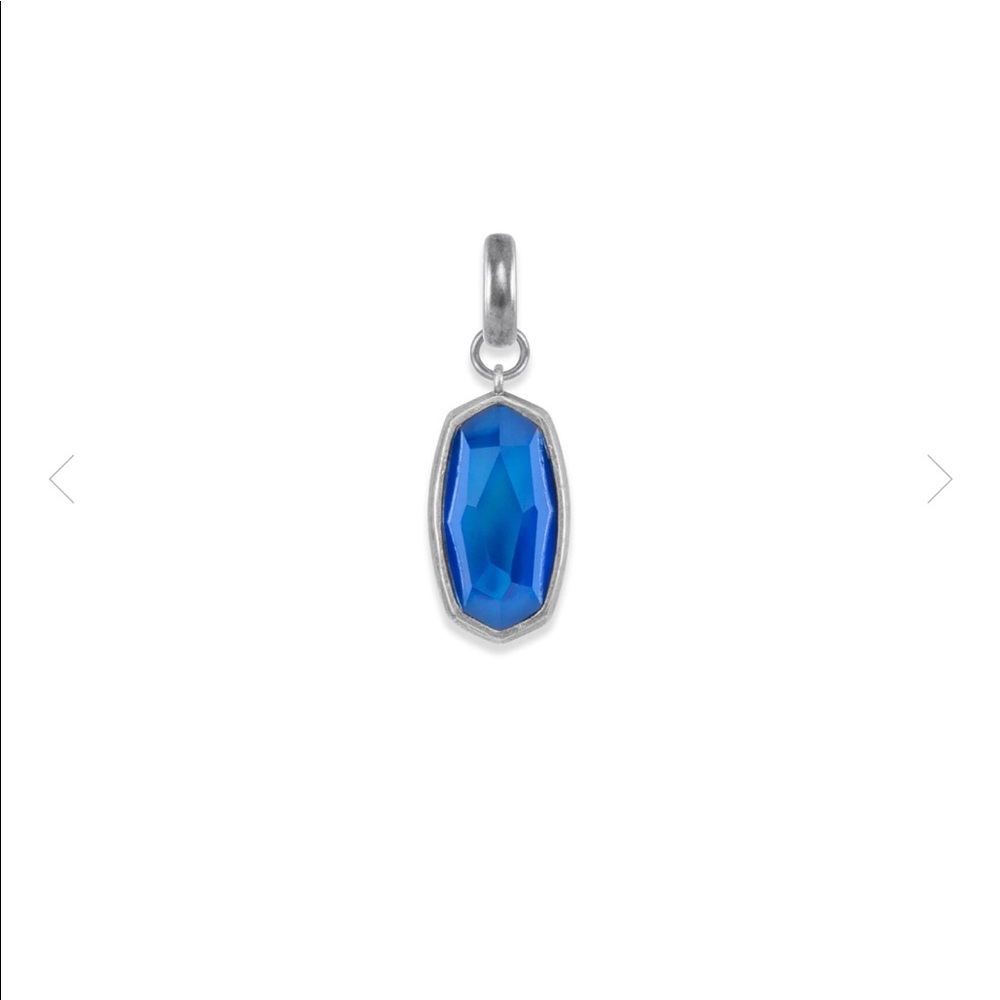 Kendra Scoot Mood Stone Charm Vintage Silver